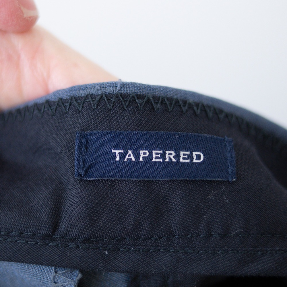 J.Crew Thompson Wool Dress Suit Pants Mens 33x32 Blue Tapered Trousers AP879 - Picture 3 of 10